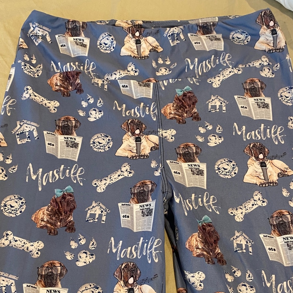 English Mastiff Dog Print Leggings